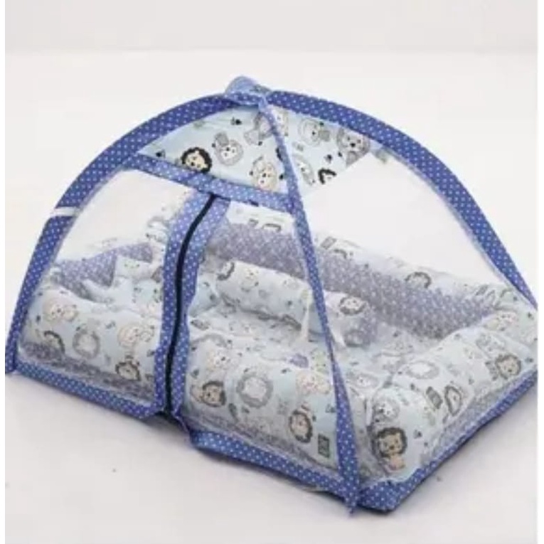 KASUR BAYI TENDA KELAMBU / KASUR BAYI KELAMBU SET BANTAL CROWN + 2 GULING BABY FREE TAS MIKA