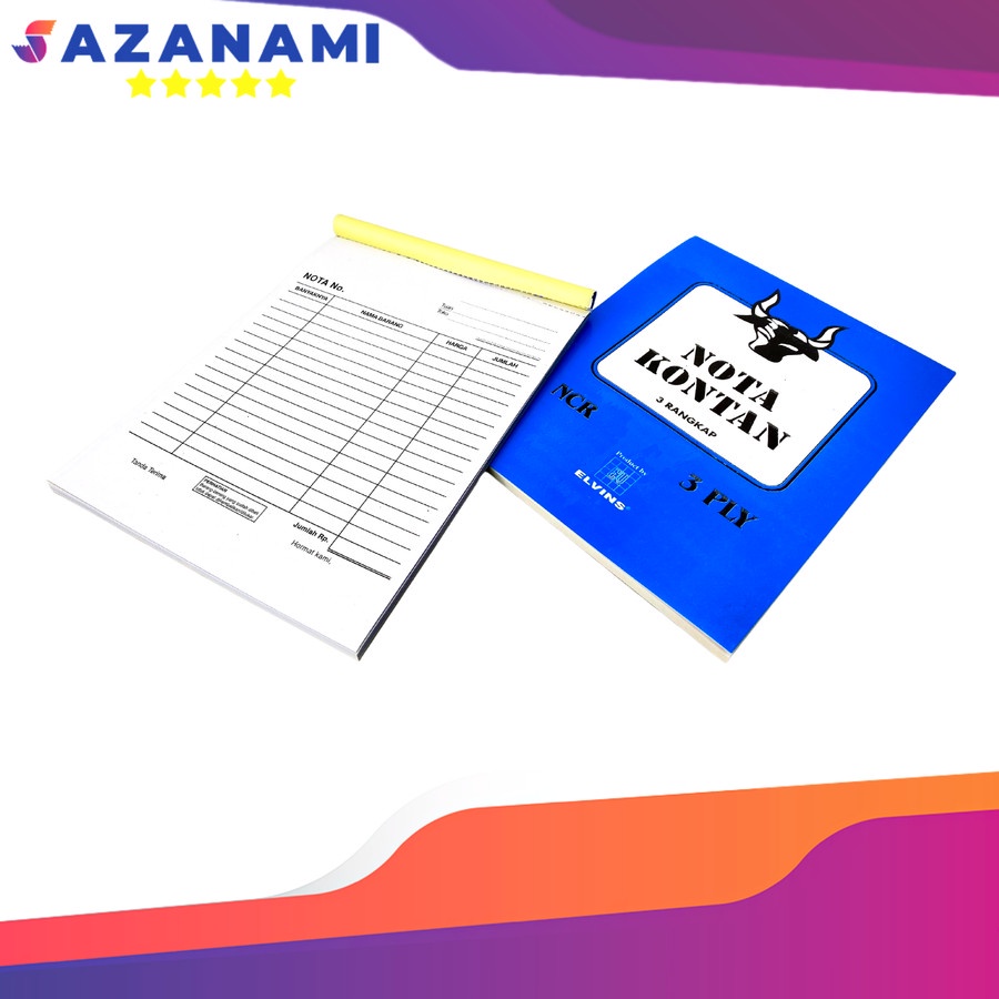 

NOTA KONTAN BESAR 3 PLY ELVINS BUKU NOTA KONTAN BESAR 3 PLY - BESAR