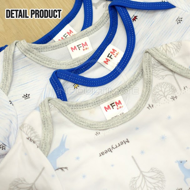 4pc Baju Jumsuit Bayi 0-12 BULAN PREMIUM 100% COTTON Newborn Kaos Bayi import BN-5211 / BN-5211-02