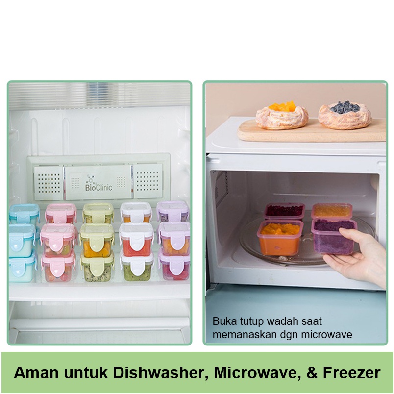 LIGERA Baby Food Container Wadah Penyimpanan Makanan MPASI 150ml BPA Free