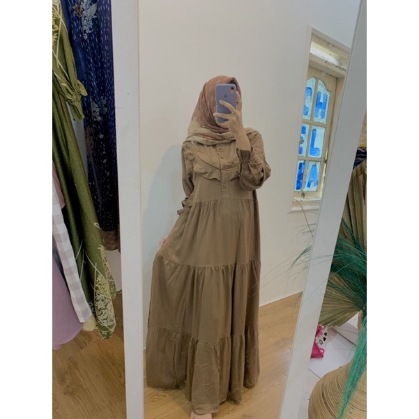Gamis uniqlo // gamis rayon / gamis twill kekinian / gamis polos