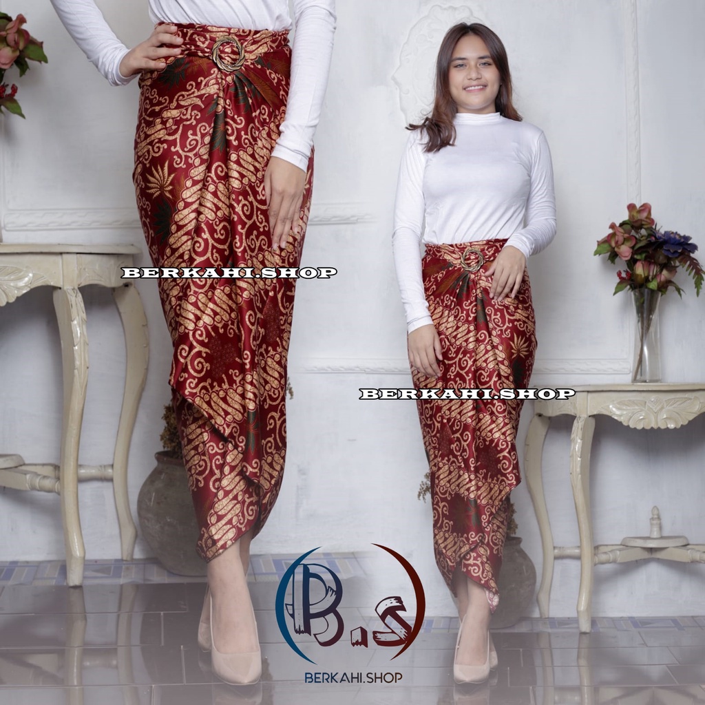 ROK LILIT BATIK PREMIUM GOLD FOIL / KENANGA MARUN