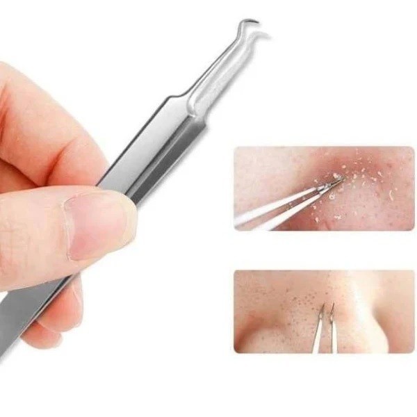 Pinset Jepit Komedo Stainless Steel Blackhead Tweezer / Alat Capit Untuk Menghilangkan Komedo / Penj