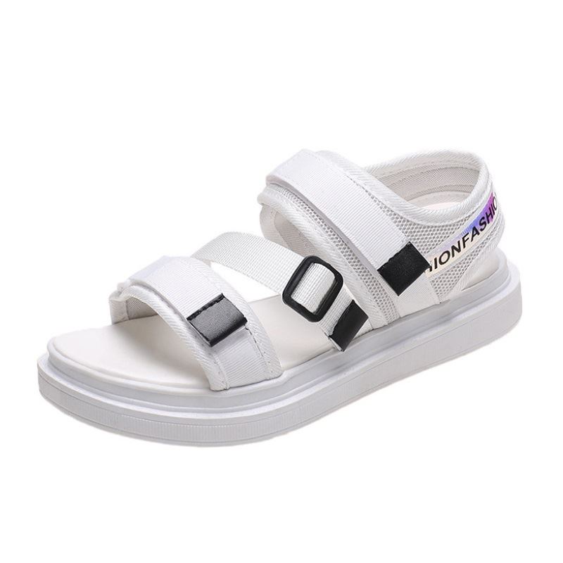 BJSX79 - BLACK/WHITE - Sandal Gunung Fashion Import Wanita SEPATU SANDAL WANITA SLIP ON FASHION IMPORT TERMURAH TERLARIS TERBARU BAGSTORE JAKARTA JSSX79