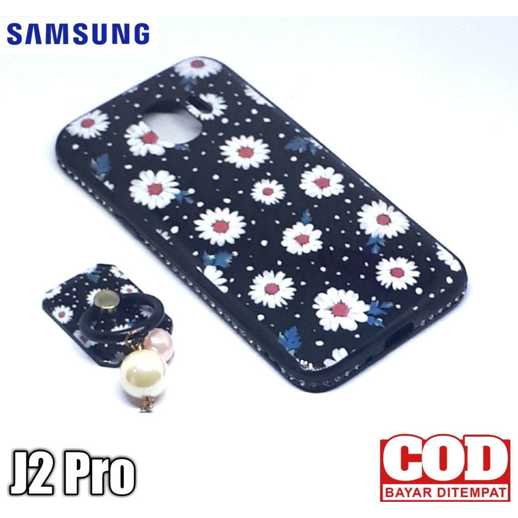case motif bunga free ringstand cantik samsung j2 pro softcase hp silikon hp cover hp casing hp motif cantik