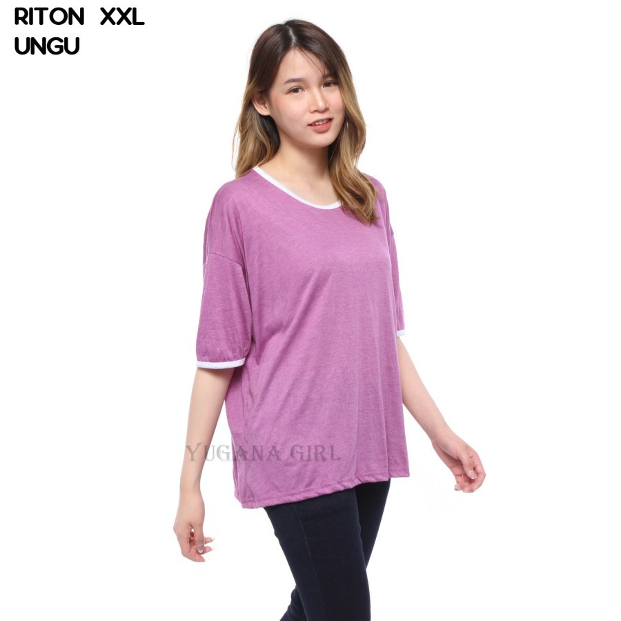 Baju Wanita Murah Lengan 3/4 Polos Kekinian Terbaru UpTo XXL Jumbo Santai Riton Edition FF038