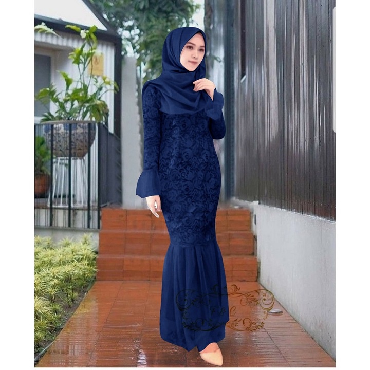 Gamis Perempuan Dewasa Terbaru Maxi Christalia Matt Brokat Furing tille Ukuran Jumbo Model Kekinian Good qualty premium