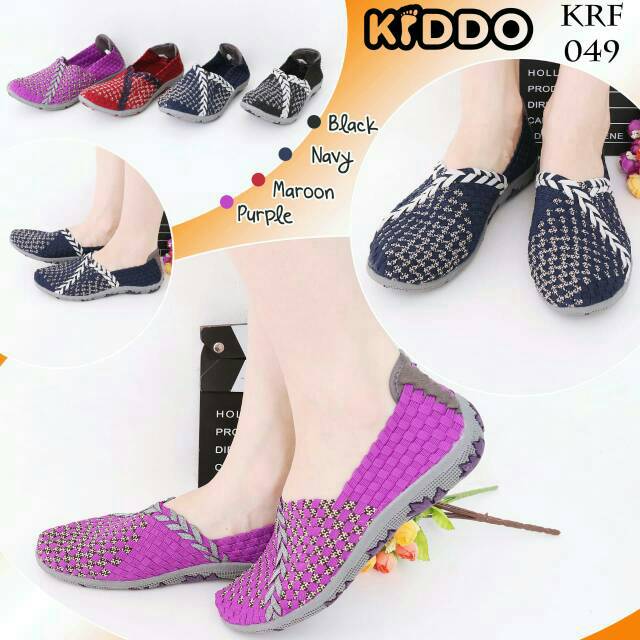 Sepatu Rajut KIDDO F049 Flat ORIGINAL