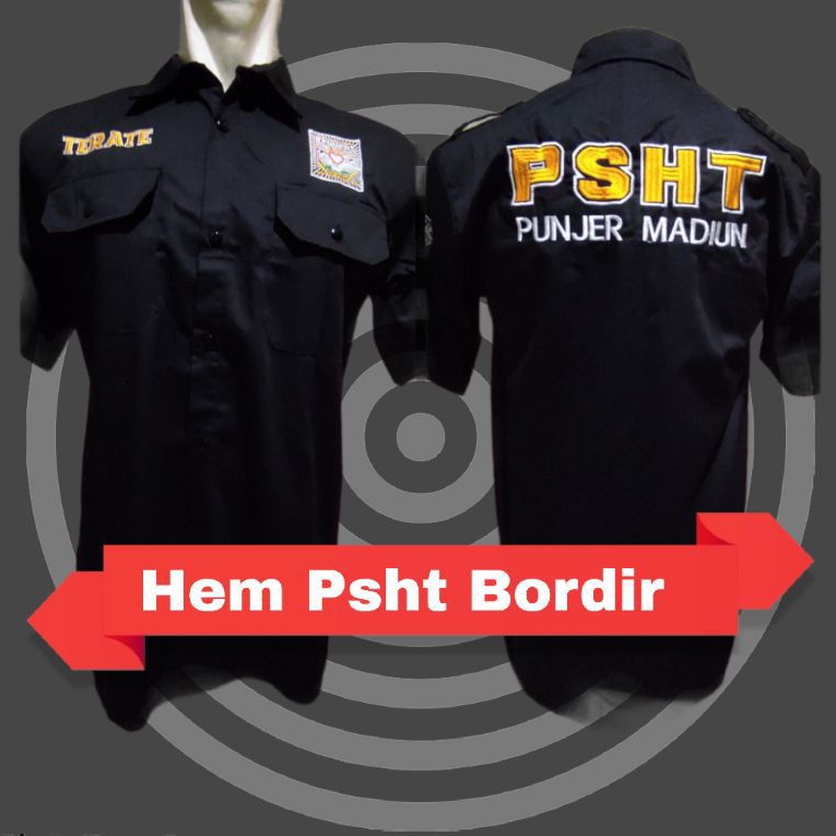 kemeja psht bordir Hem psht bordir baju psht simpel