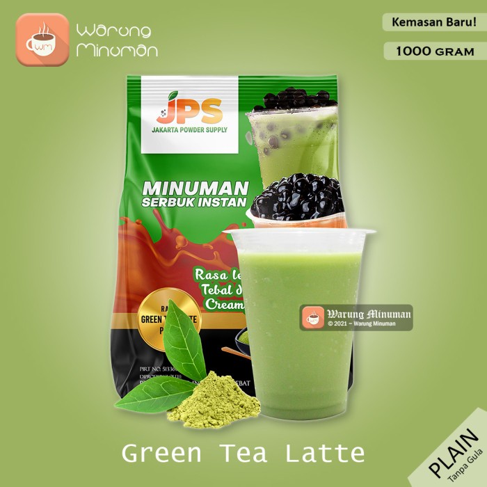 

DISKON - (BISA COD) Bubuk Minuman 1 kg Green Tea Teh Hijau JPS Plain Tanpa Gula