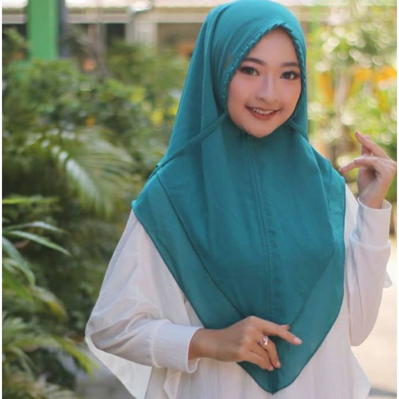 hijab instan jilbab non pat tali belakang/jilbab ceruty