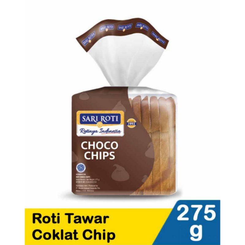 

Sari Roti Tawar Coklat Chip 275 g