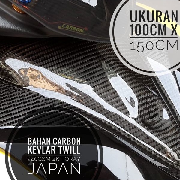 Bahan Karbon Kevlar twill 240 gsm karbon kevlar carbon fiber 100cm 150 cm karbon fiber twill