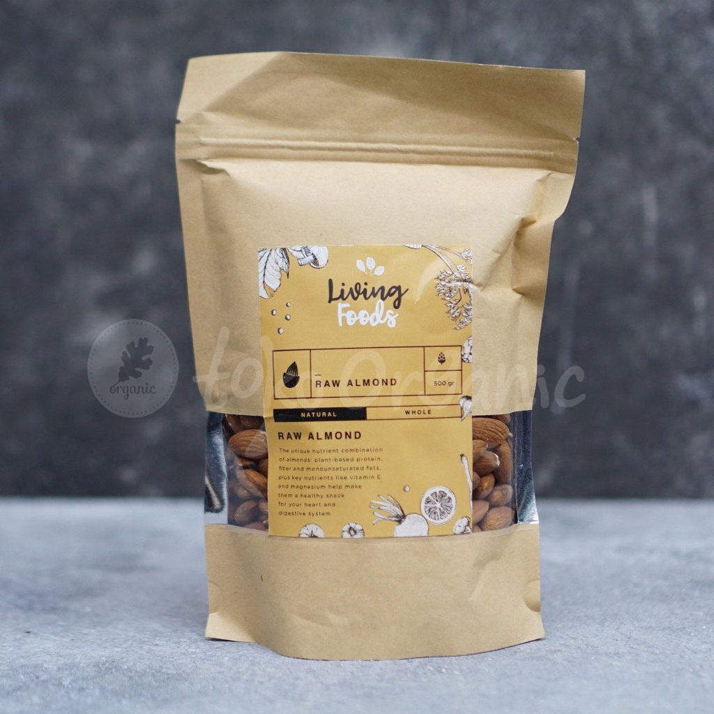 

Raw Almond Whole Natural 500gr - LivingFoods