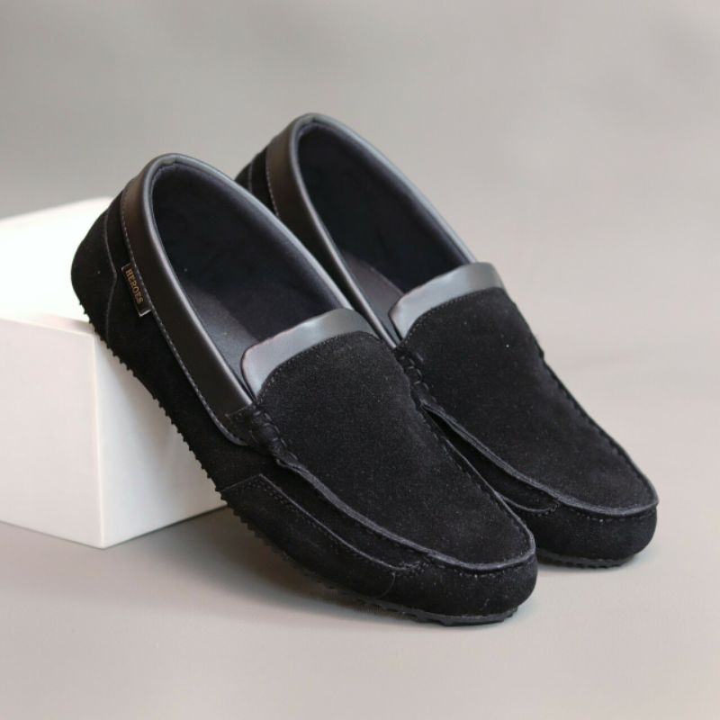 KILLIAN | Sepatu Kasual Pria Slip On Santai Kulit Suede Pansus Santai Trendi