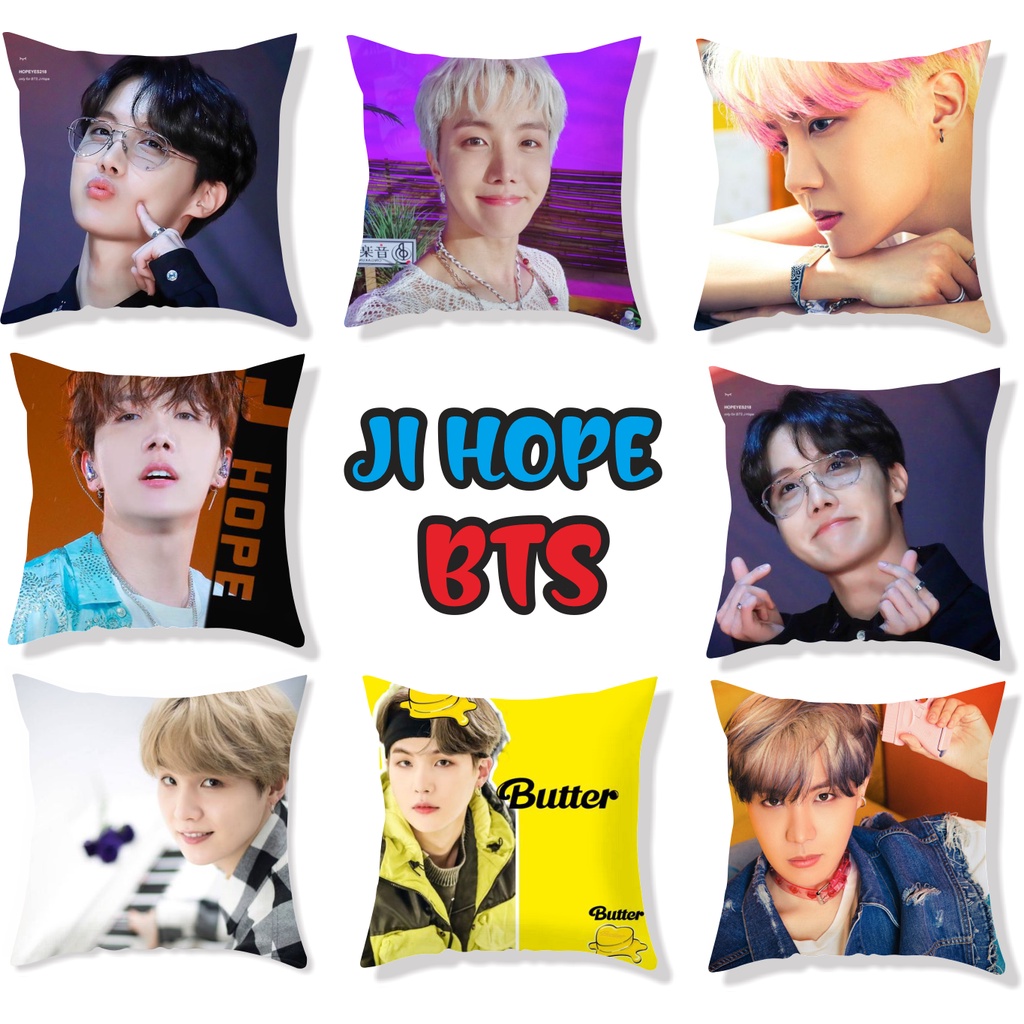 Bantal Ji Hope BTS 30x30 cm Part 1 #JH 001-010/ Bantal Sofa Ji Hope BTS K Pop