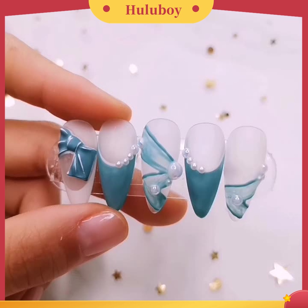 Huluboy Huluboy♡ Cetakan Ukiran Kuku 3D Bentuk Beruang Kupu-Kupu Bahan Silikon Untuk Manicure