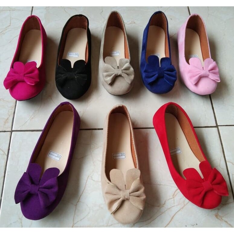 Sepatu Anak Perempuan FlatShoes Pita Kelinci