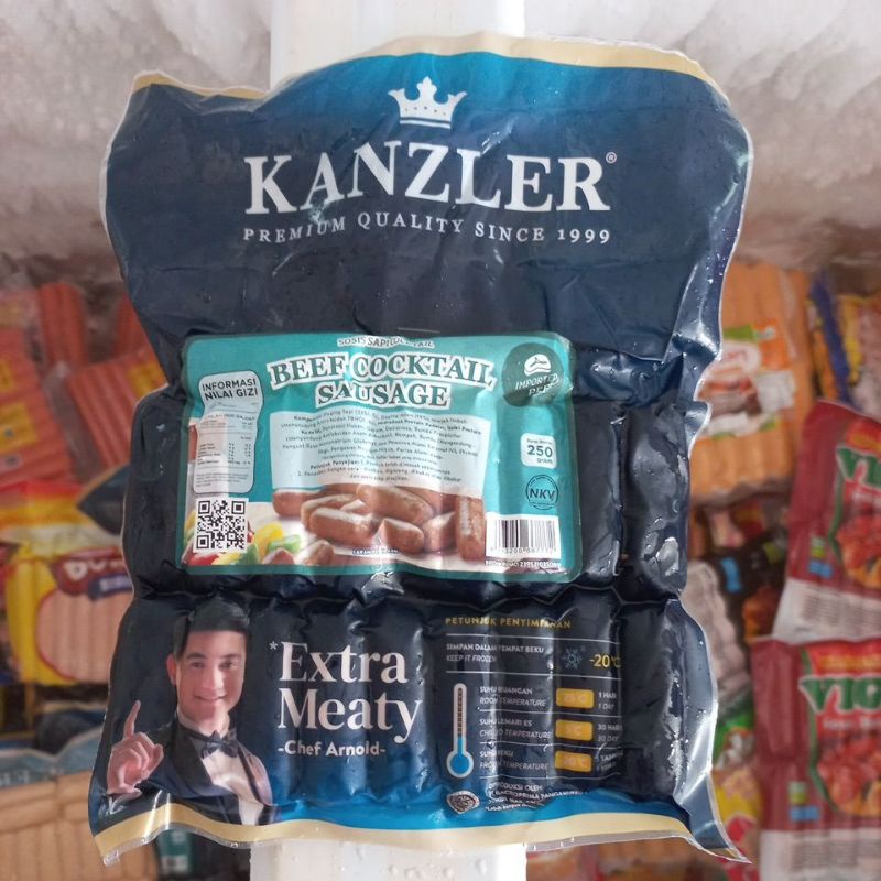 

Sosis Kanzler Beff Cocktail Sausage isi 20 batang 250gr