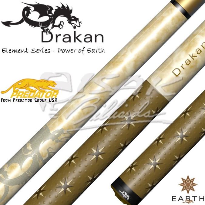 Drakan Earth - Billiard Pool Cue By Predator Usa - Stik Biliar Maple