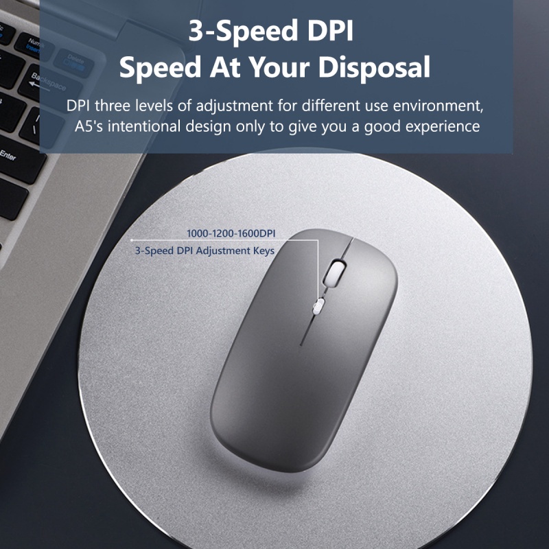 2.4G Silent Wireless Mouse Rechargeable 1600 DPI RGB LED Backlit Isi Ulang Mouse Gaming Ergono