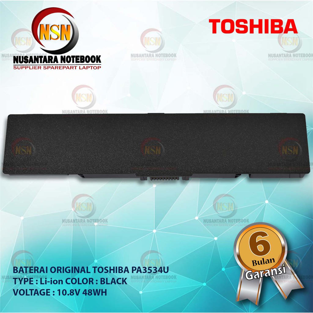 Baterai Original Toshiba Satellite A200 M200 M202 M203 PA3534U-1BRS