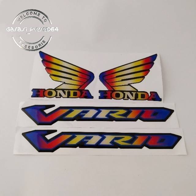 emblem logo HONDA VARIO OLD 125 150 SAYAP WINGS  TWOTONE