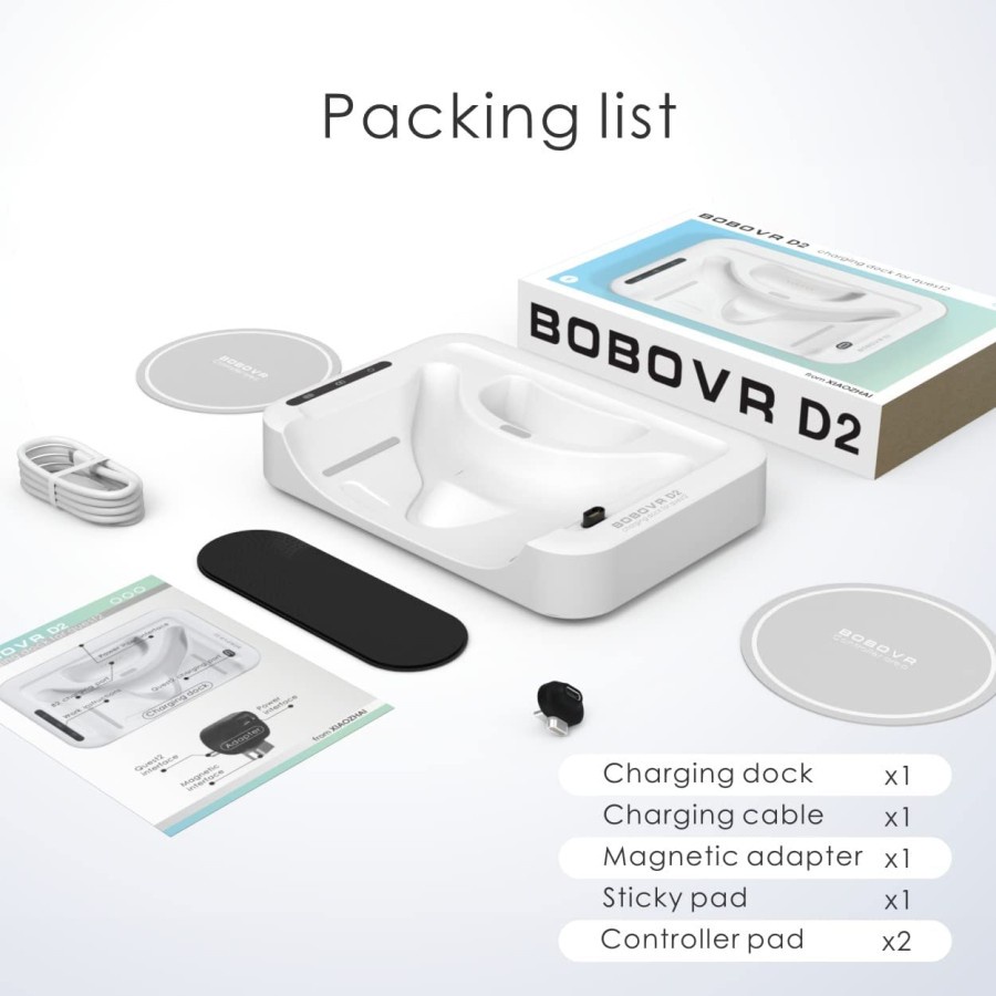 BOBOVR D2 Charging Dock for Oculus Quest 2 and B2 Battery Packs