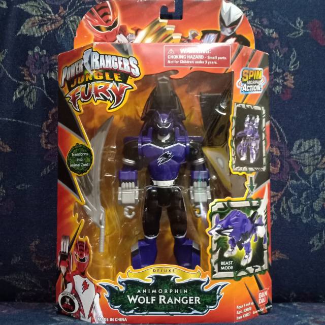 Bandai Power Rangers Jungle Fury Animorphin Wolf Ranger Transforms into Animal Zord