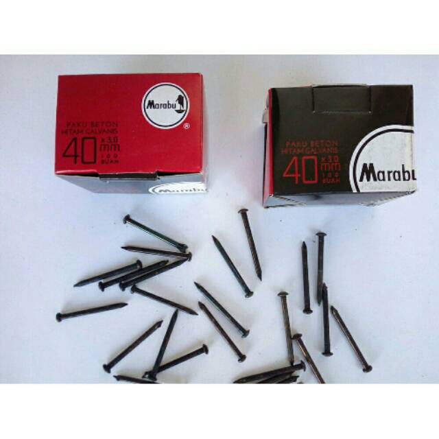paku beton marabu  hitam 4cm
