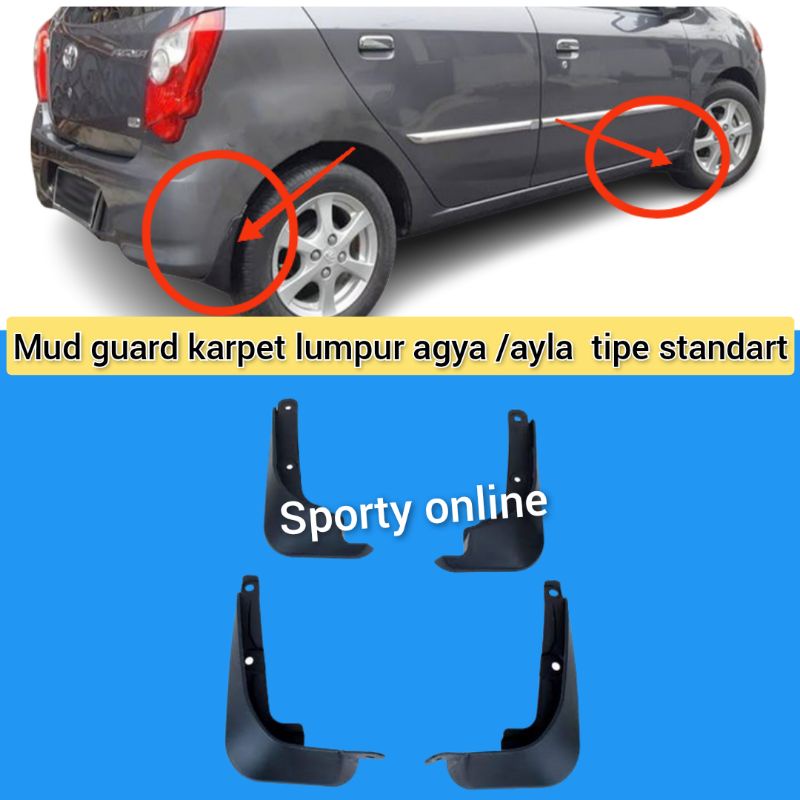 mud guard agya dan ayla tipe standart