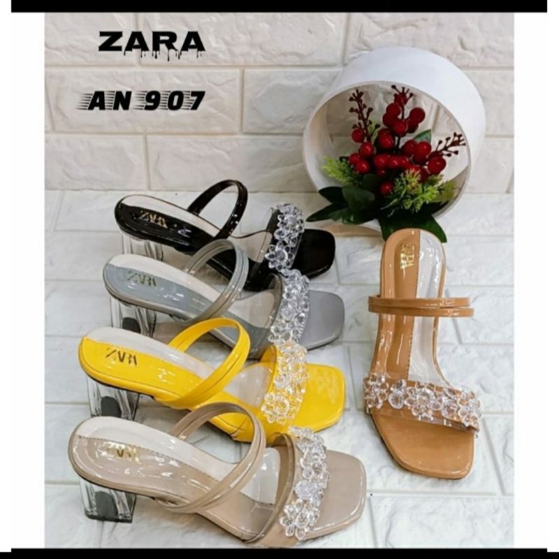sandel heels wanita payet tali blakang tinggi 7 cm ready & 5 cm AN 907