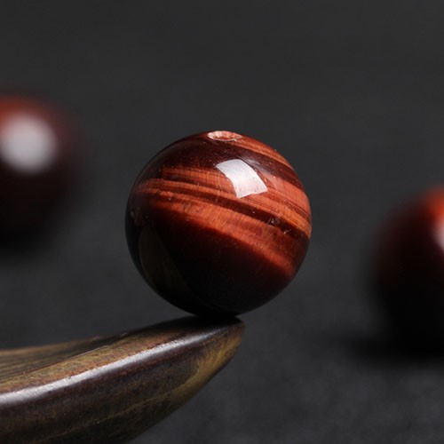 Natural Red Tiger Eye Quartz Crystal Single Bead