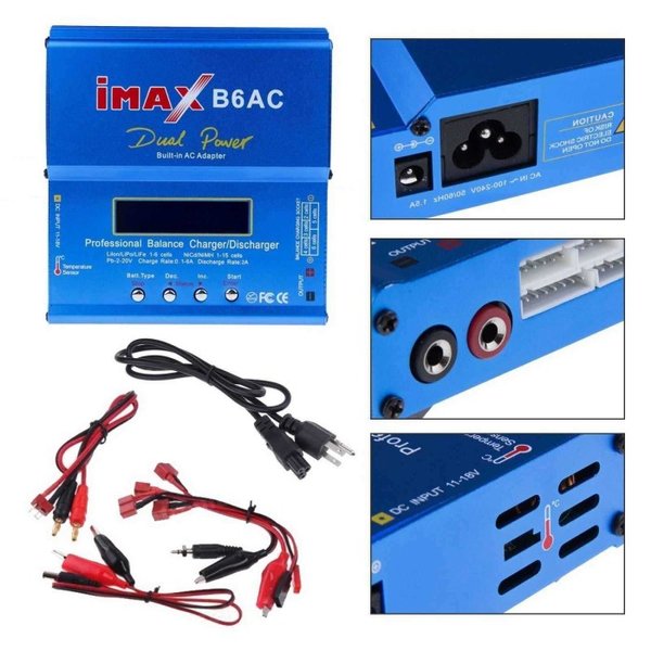 iMAX B6AC Charger Balancer Baterai Lipo Li-ion LiPoly Life NiCd NiMH