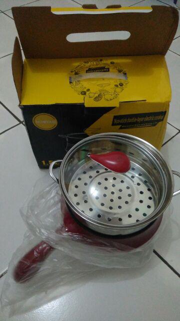 Pe8 Multifunctional Electric Fry Pan Panci Listrik Lapisan Keramik  M4c5