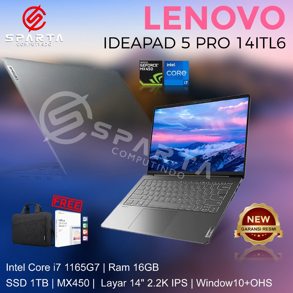 Laptop Lenovo IdeaPad Slim 5 Pro 14ITL6 New Garansi Resmi