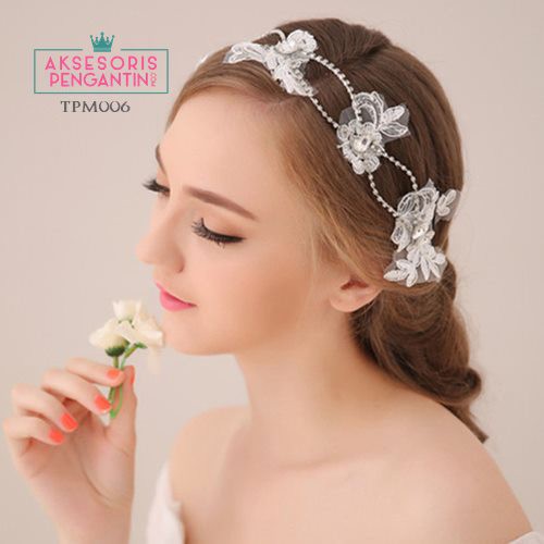 [SIAP KIRIM] TIARA PENGANTIN AKSESORIS RAMBUT HEADPIECE WANITA MODERN TPM006