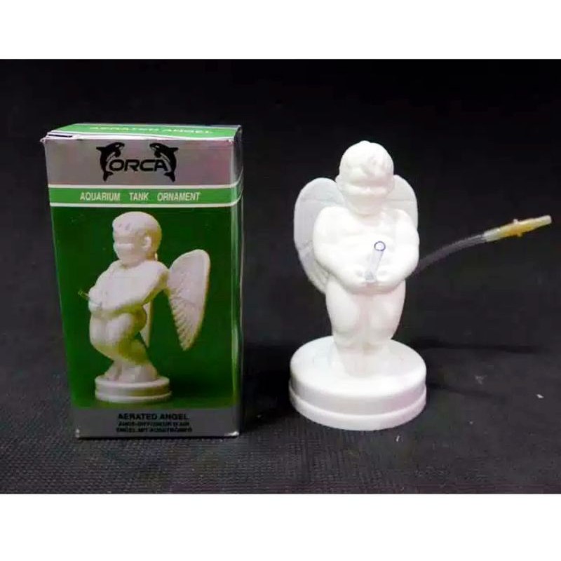 Hiasan aquarium pipis / Orca angel aerator / Dekorasi aquarium