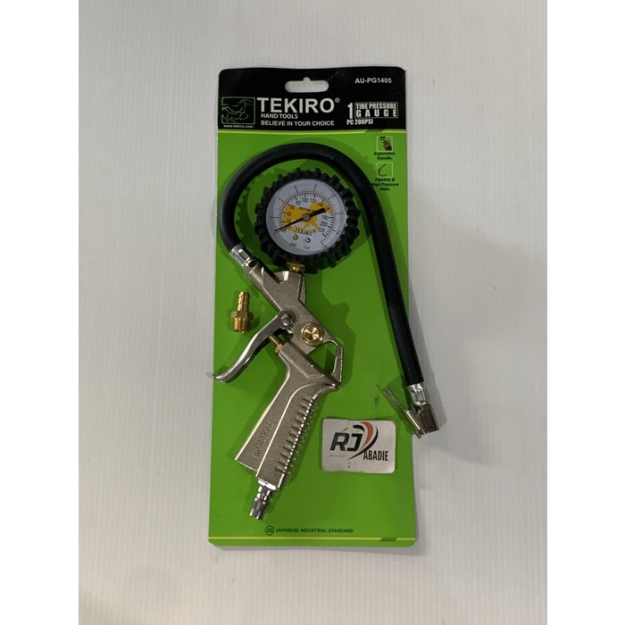 Tire Inflator Pressure Gauge Alat Ukur Isi Pompa Angin Ban TEKIRO 3in1