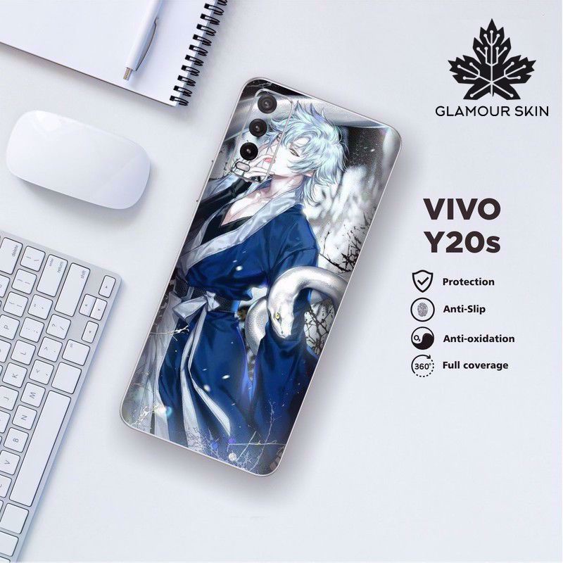*(Dapat2PCS)* VIVO Y20S Garskin Case/Stiker Protector Motif BLUE