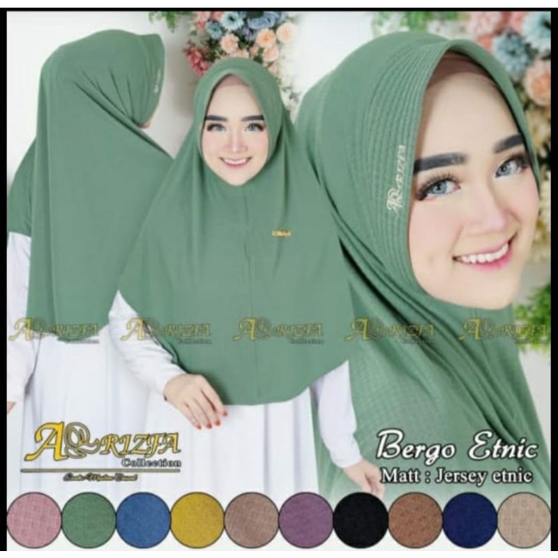 Hijab instan Jersey BERGO ETNIC Ori Arrizfa
