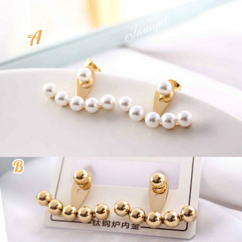 Anting new fashion korea titanium anti karat