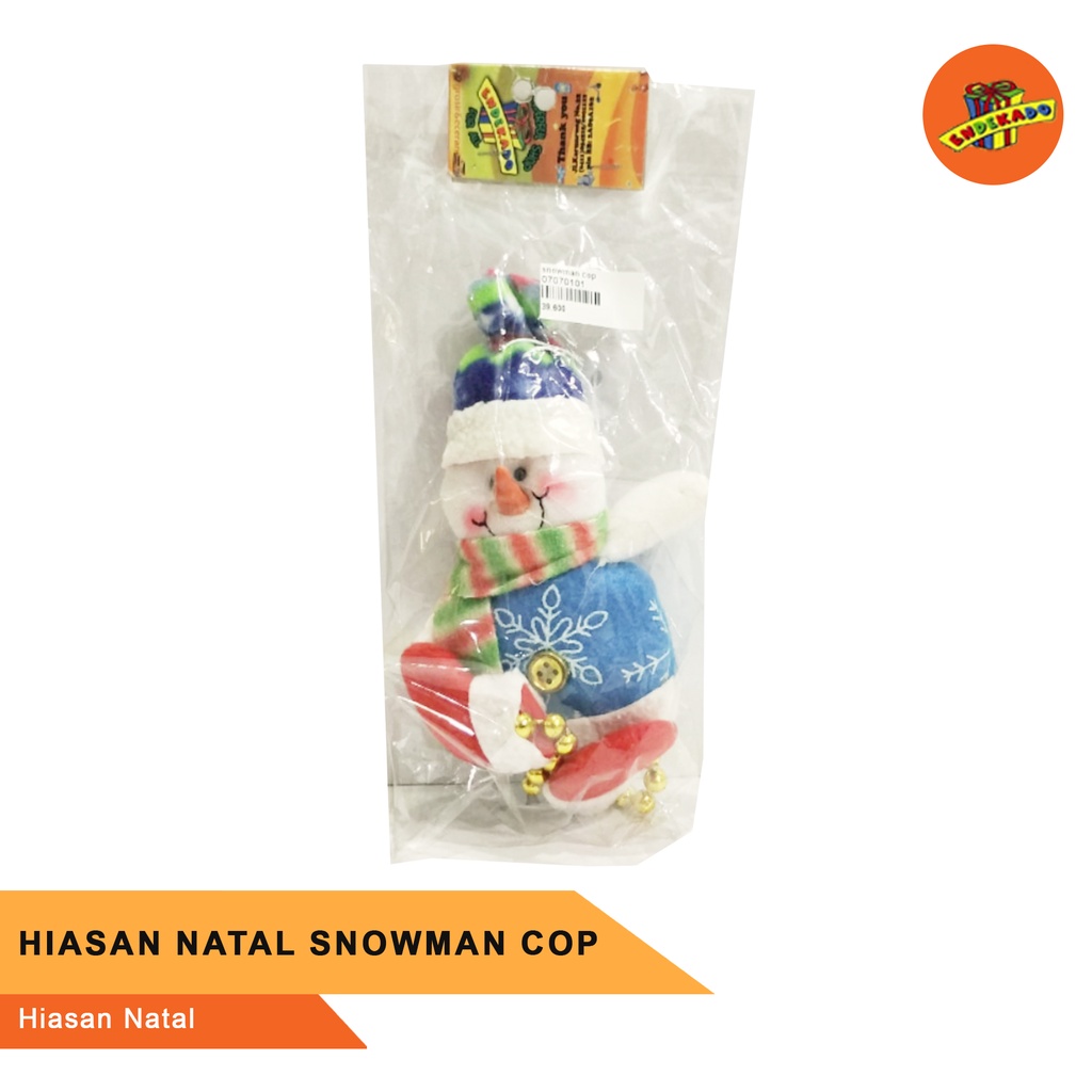 HIASAN NATAL SNOWMAN COP DISKON 20% - Hiasan Natal