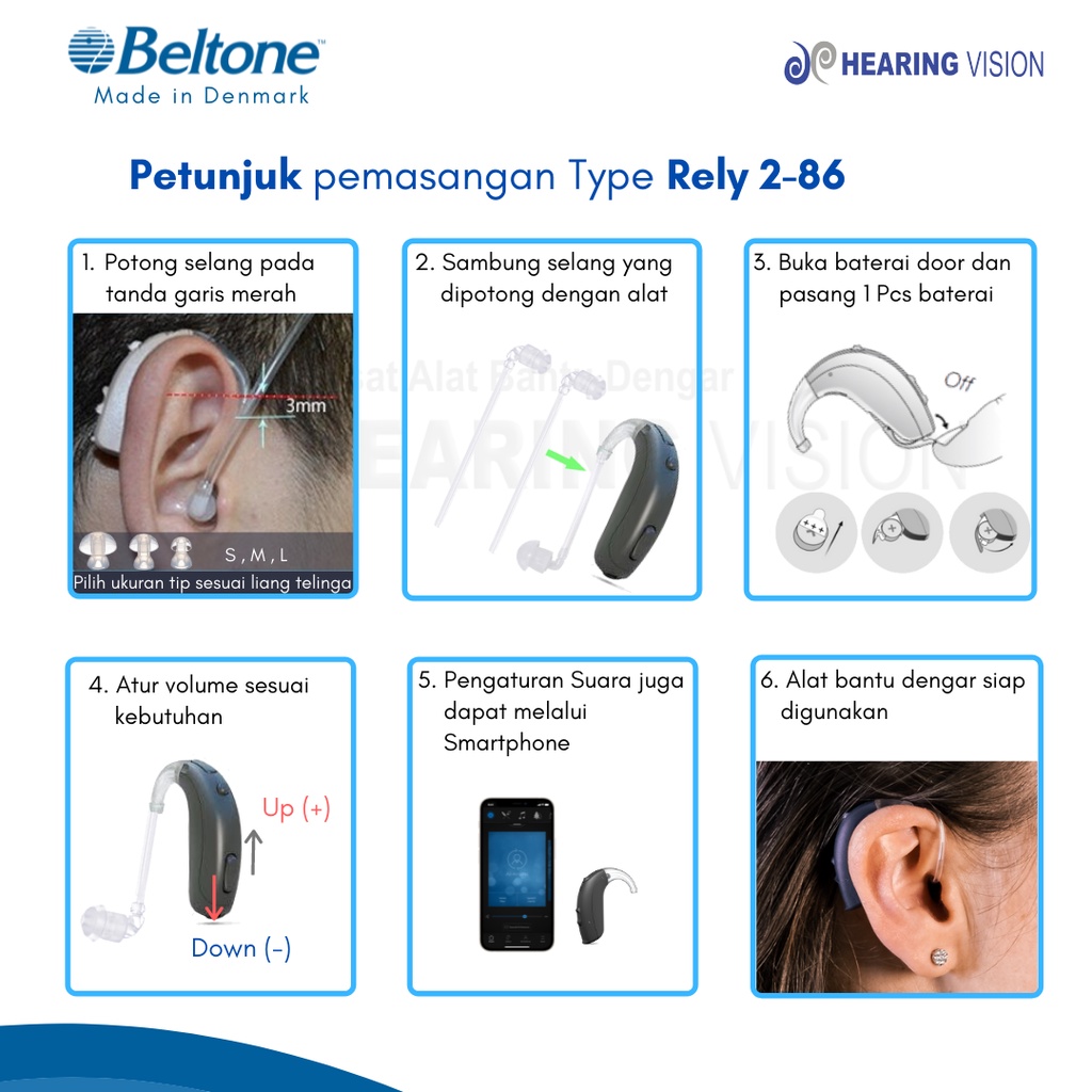 Alat Bantu Pendengaran Beltone - Rely 2 86 High Power (Hearing Aid)