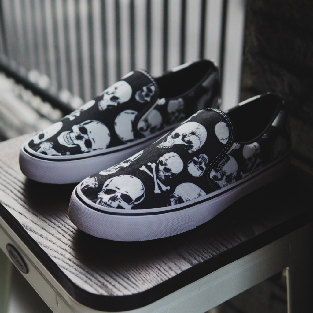 Bisa cod Sepatu Vans Slip On Mono OG Checkerboard Black White PREMIUM BNIB