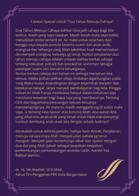 Buku Dua Tahun Menuju Cahaya