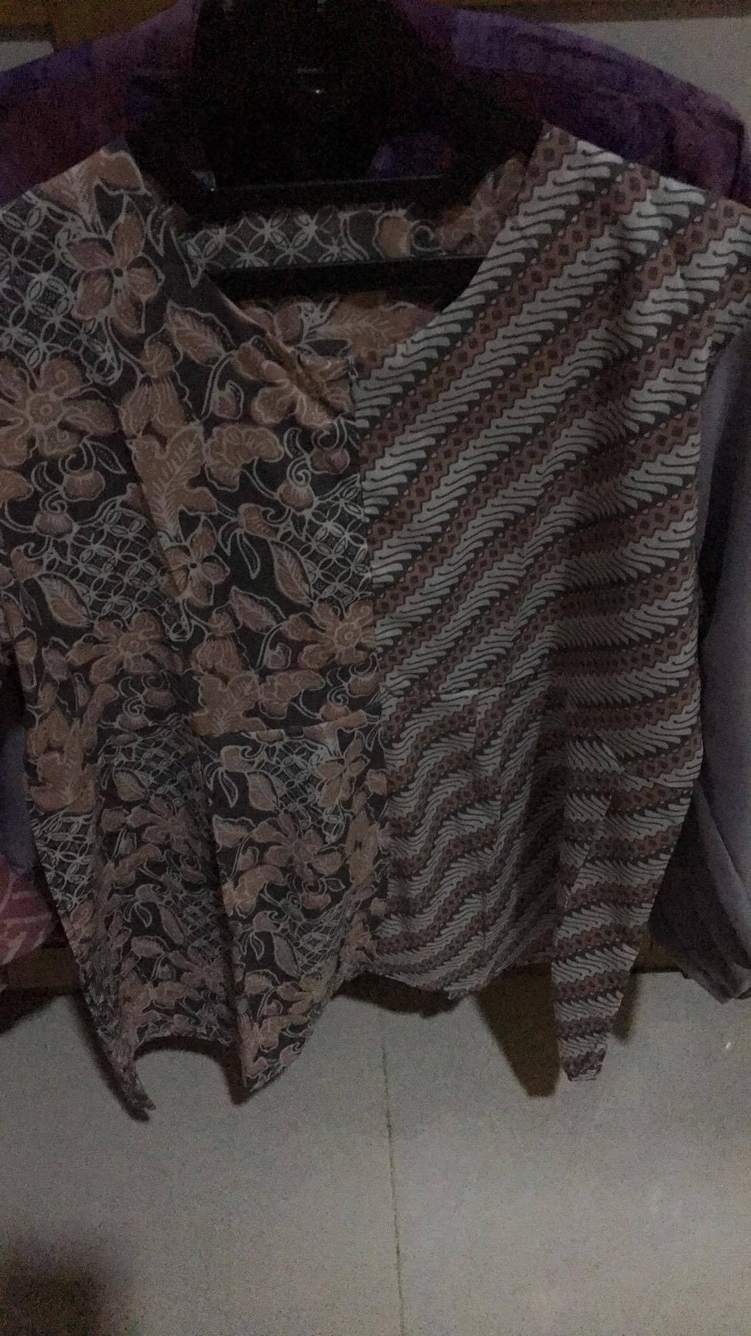 Tey-17 Batik Wanita Asj Sa Hrb026 Kenongo Kemeja Tosca Pendek