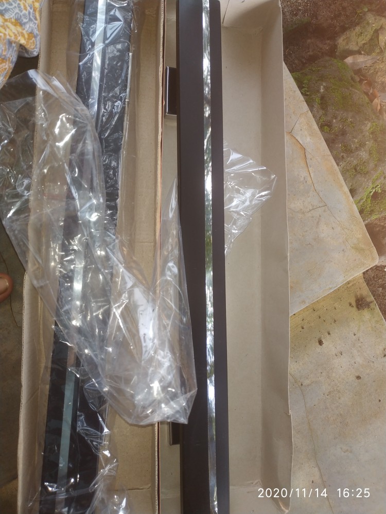 Handle Pintu Rumah Kotak Panjang 45 Cm Hitam Black Full Lis Tarikan Pintu Gagang Pintu Kunci Pintu