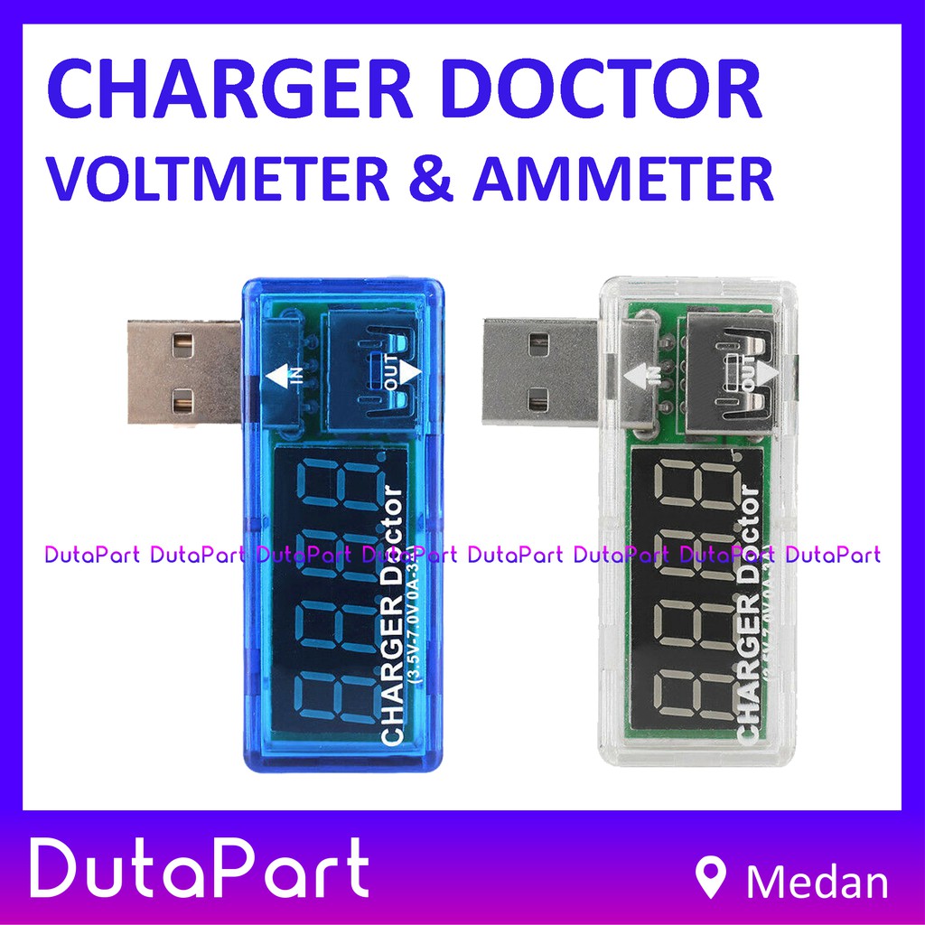 USB Charger Charging Doctor Voltmeter Amperemeter Ammeter Volt Current