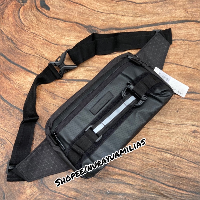 waistbag celvin klain pria import high quality waistbag pria branded tas selempang pria